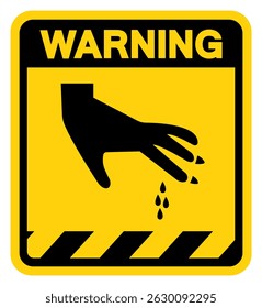 Sharp Part Warning Sign, Vector Illustration, Isolate On White Background Label.EPS10