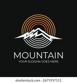 The sharp peaks and rugged lines reflect a spirit of adventure and endurance making it perfect for brands that embody exploration and durability