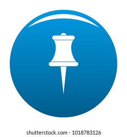 Sharp pin icon vector blue circle isolated on white background 