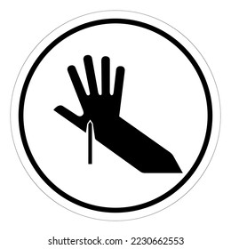 Sharp Point Of Circle Symbol Sign, Vector Illustration, Isolate On White Background Label .EPS10