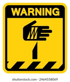 Sharp Point Warning Sign, Vector Illustration, Isolate On White Background Label .EPS10