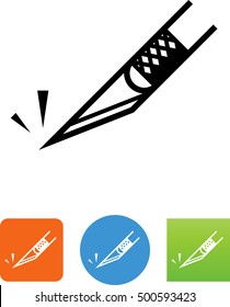 Sharp, precision knife icon