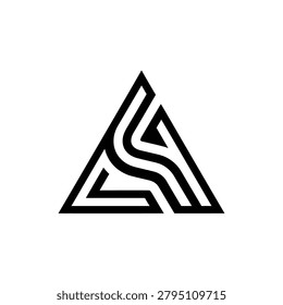 Sharp and professional triangular emblem with clean geometric lines, ideal for modern tech, law, or architectural firms seeking a minimalist aesthetic.
