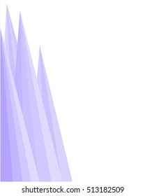 Sharp purple shapes of the mountains in a minimalist style background