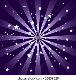 Sharp Purple Starburst with Stars