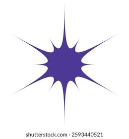 Sharp purple thorn spike vector