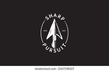 Sharp Pursuit Arrowhead Logo Design Established Two Thousand Twenty Four