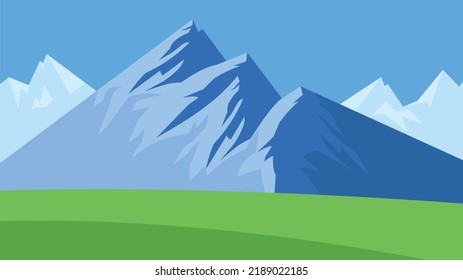 sharp rocks and green grass