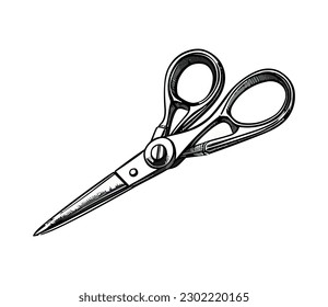 Sharp scissors cut paper with precision and ease icon isolated