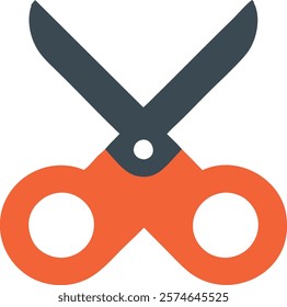 Sharp Scissors Icon Depicting Precision Cutting, Perfect for Office and Craft Concepts