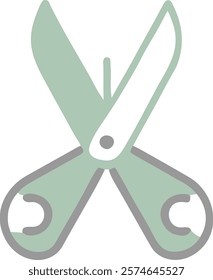 Sharp Scissors Icon Depicting Precision Cutting, Perfect for Office and Craft Concepts