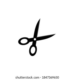 Sharp scissors logo in and open position.
