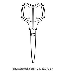 Sharp scissors on white background