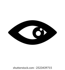 Icono agudo del Vector de la Plantilla del ojo que ve para la Ilustración vectorial del Web en un fondo blanco