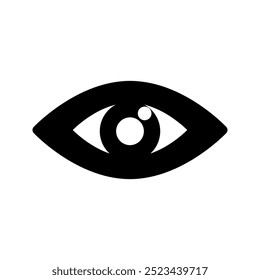 Icono agudo del Vector de la Plantilla del ojo que ve para la Ilustración vectorial del Web en un fondo blanco