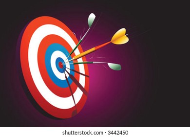 Sharp shooter shoot at a bullseye