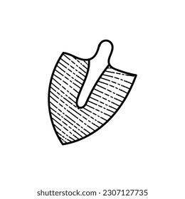 Sharp Shovel Shoots Line Art Illustration Creative Design