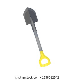 Sharp shovel. Vector illustration on a white background.