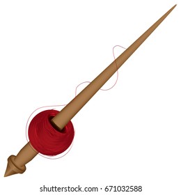 Sharp Spindle With Red Thread