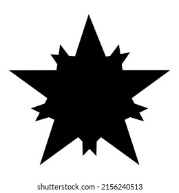 Sharp Star Abstract Flat Icon Isolated On White Background