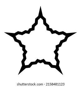 Sharp Star Abstract Flat Icon Isolated On White Background