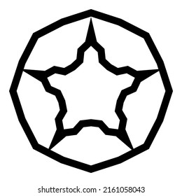 Sharp Star Abstract Flat Icon Isolated On White Background
