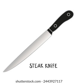 Cuchillo de filete afilado en pantalla