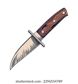 Sharp steel blade, ancient weapon of violence icon isolated