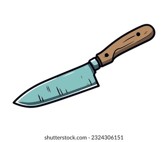 Sharp steel blade, handle with care icon isolated