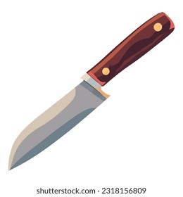 Sharp steel blade knife icon isolated