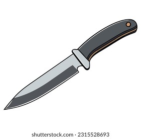 Sharp steel blade over white