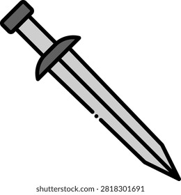 Sharp steel broadsword featuring a simple leather-wrapped hilt. This classic bladed weapon illustrates medieval dueling and knightly combat. Great for historical armory catalogs and fantasy adventure equipment.