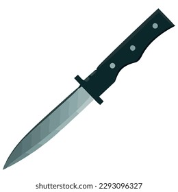 Sharp steel the edge of danger over white