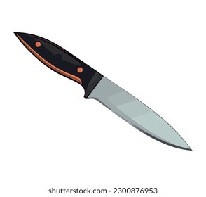 Sharp steel the edge of danger over white