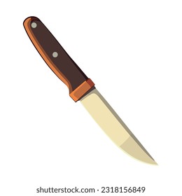 Sharp steel knife icon design isolated