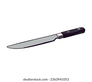 Cuchillo de acero afilado sobre blanco