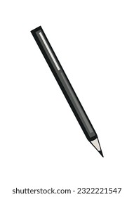 Sharp steel pen icon isolated