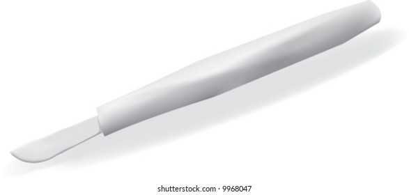 Sharp surgical scalpel illustration