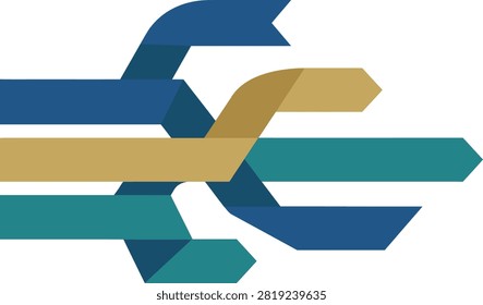 Sharp Thrusting Corporate Wave Ribbon for Technology Ads