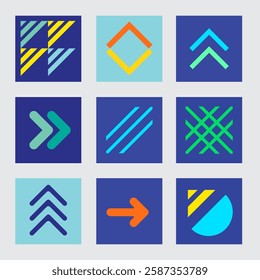 Sharp triangle arrow shape, symbolizing direction and movement with clean, bold lines