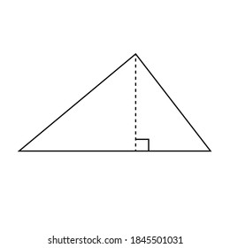 Sharp triangle on a white background