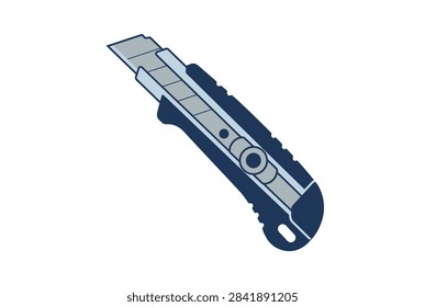 A sharp utility knife used for precision cutting and craft projects