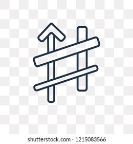 Sharp vector outline icon isolated on transparent background, high quality linear Sharp transparency concept can be used web and mobile