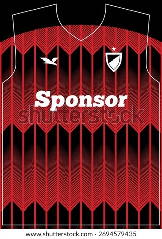 Sharp and Vibrant Red Football Jersey Pattern