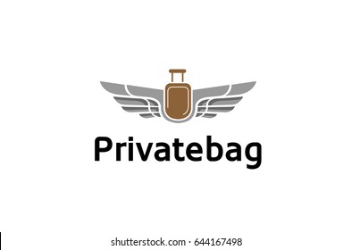 Sharp Wings and air bag travel Creative Logo Design Illustration