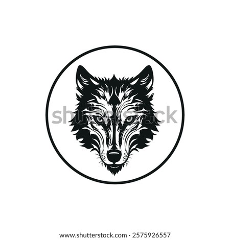 Sharp Wolf Face Symbol of Natural Power