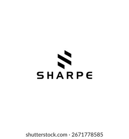 Logotipo de Sharpe en el fondo blanco y negro