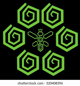 A Sharpen Bee and in light-green light