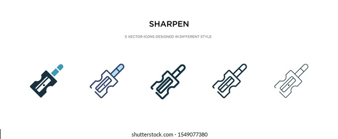 sharpen icon in different style vector illustration. two colored and black sharpen vector icons designed in filled, outline, line and stroke style can be used for web, mobile, ui