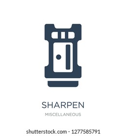 sharpen icon vector on white background, sharpen trendy filled icons from Miscellaneous collection, sharpen vector illustration